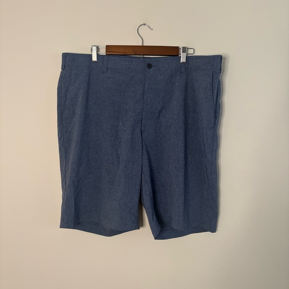 Ben Hogan Men’s Golf Shorts Heather Blue 42 Lightweight Work Casual Travel